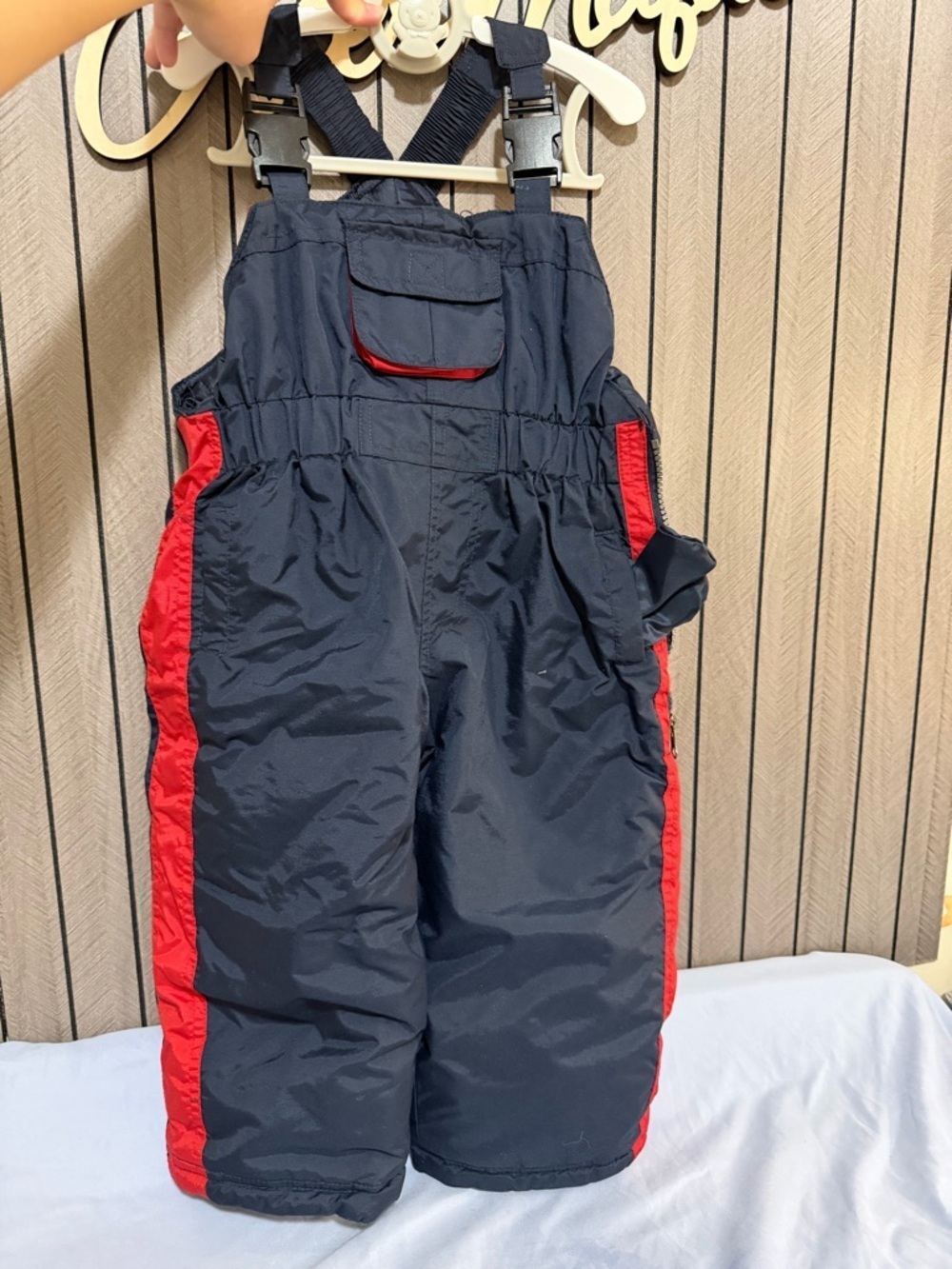 Kids Navy and Red Snow Overalls - OshKosh 18M